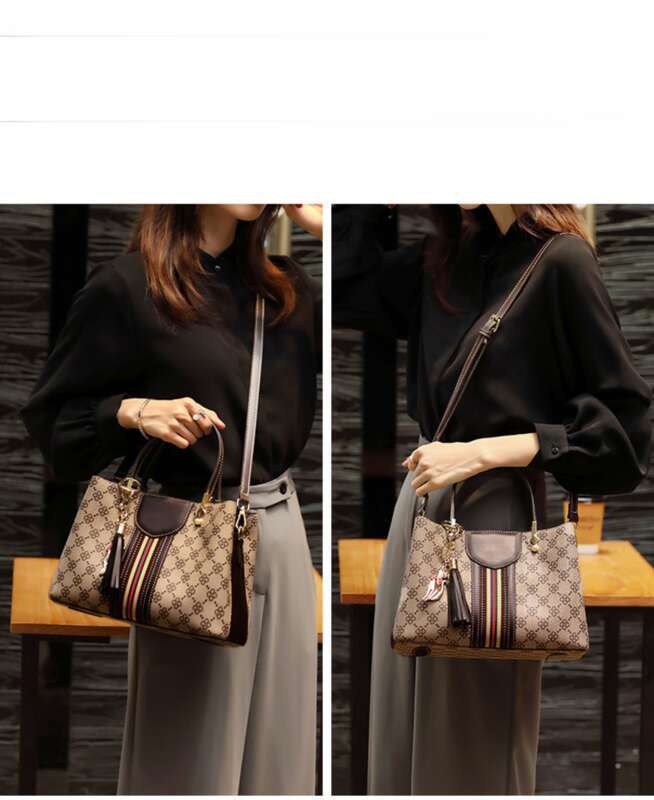 2025 Fashion Leather Shoulder Crossbody Bag, Women's Printed Light Luxury Handbag,_voghion.com