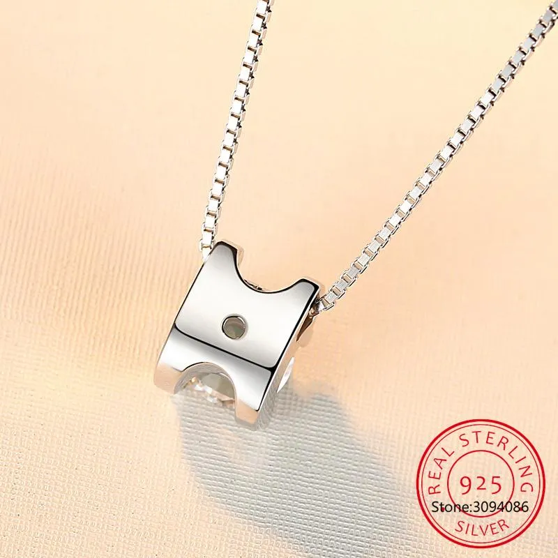 Ogrlice z obeski Sier 0,5 ct/1 ct/2 ct F barva Moissanite VVS Zaročna elegantna poročna ogrlica za ženske ob obletnici_voghion.com