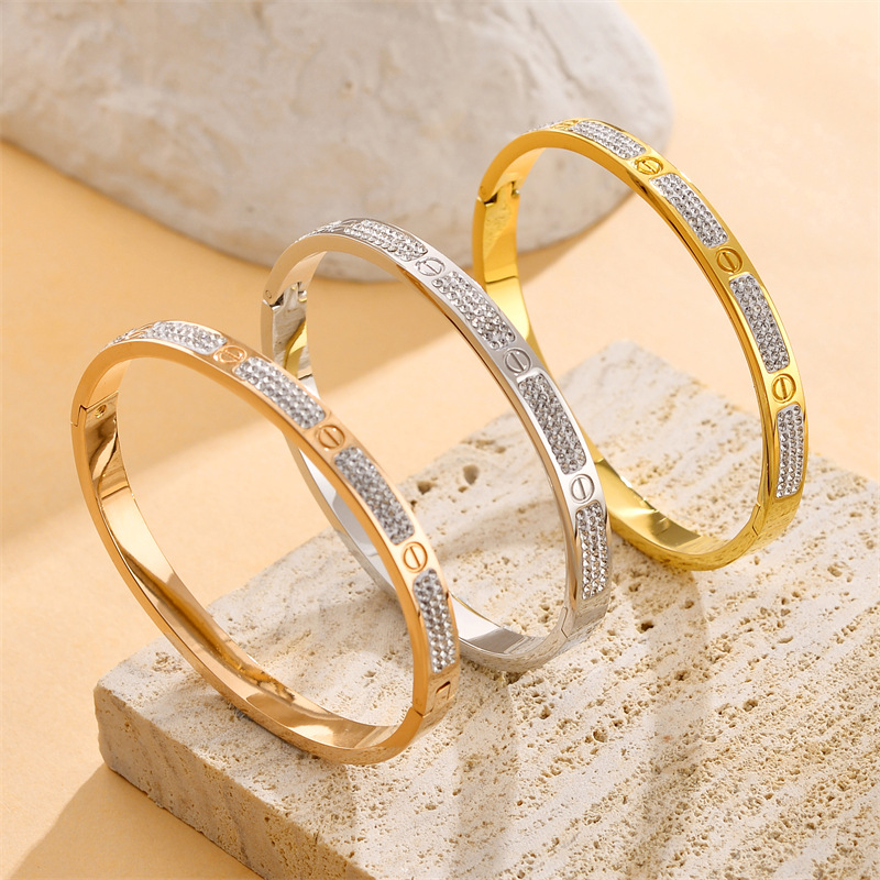 Kaga Man Tian Bracelet en acier titane pour femme, bijou léger et incolore, à la mode et de luxe