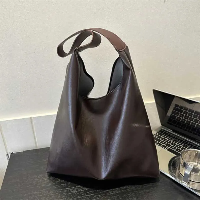 Borsa a tracolla da donna Bost in pelle PU con design retrò, casual, grande capacità, a tracolla, Fi, borsa per la spesa Y241025_voghion.com