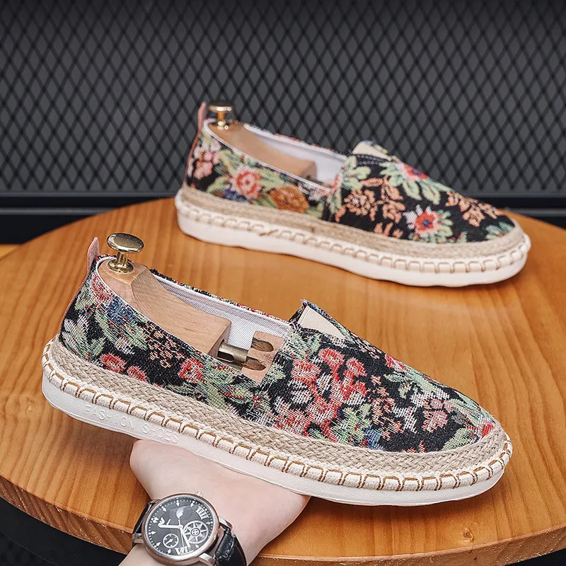 Klassische runde Zehenpartie für Herren, lässig, atmungsaktiv, Canvas-Loafer, Herren, flache Fishmen-Schuhe, Espadrilles, atos de Hombre 2023_voghion.com