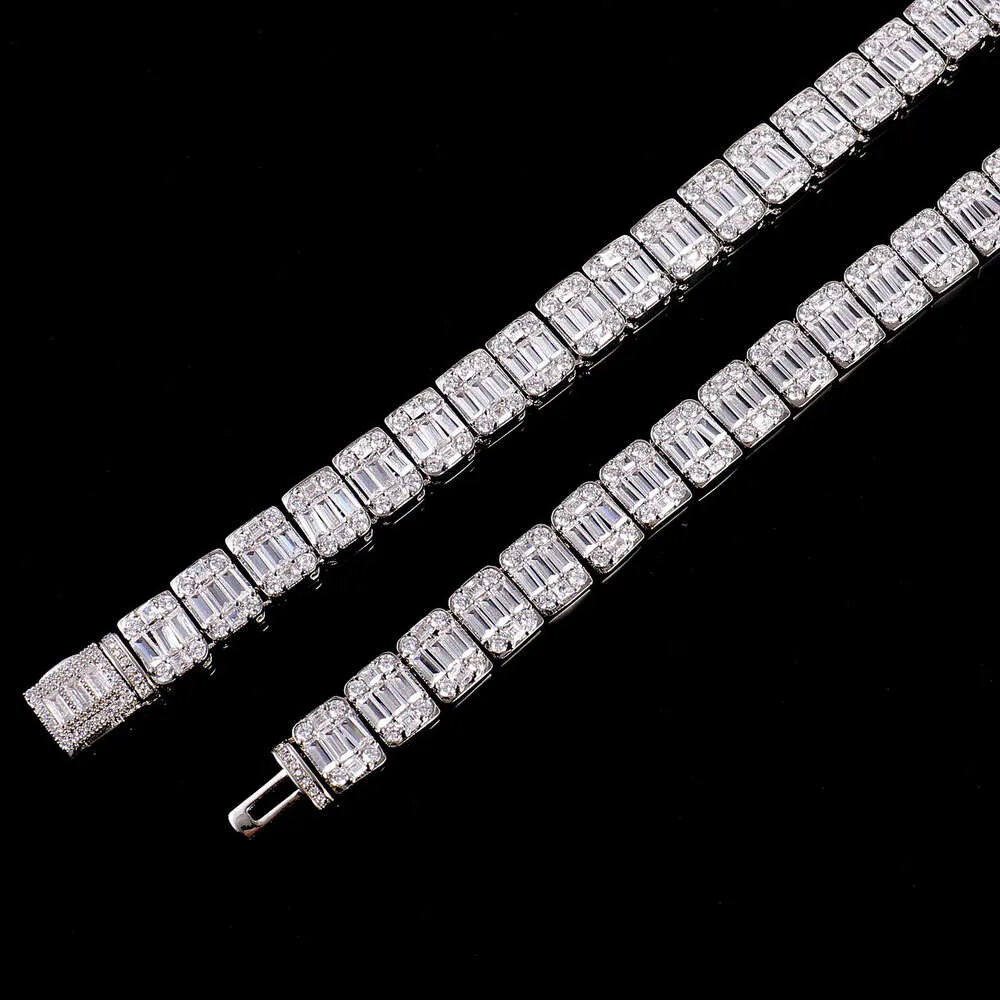prezzo all'ingrosso catena di diamanti mossinate gioielli hiphop moissanita cubana de 10mm baguette cuban link_voghion.com