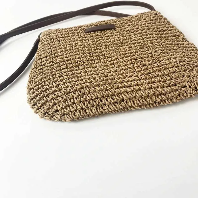 Sac à bandoulière tissé en paille pour l'été, sac à main de grande capacité pour les vacances à la plage, le shopping, les messages_voghion.com