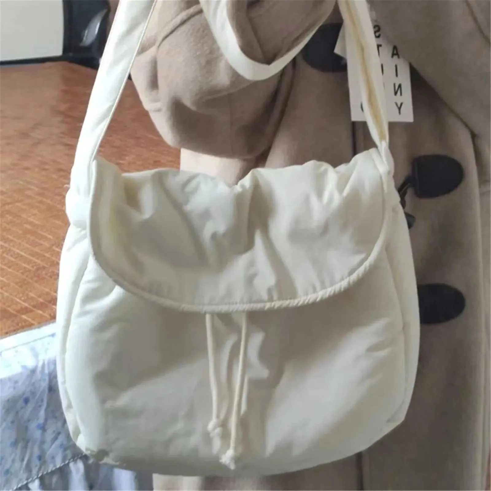 Borsa a tracolla morbida da donna, alla moda, dal design semplice, in tinta unita, di grande capacità, per ragazze_voghion.com