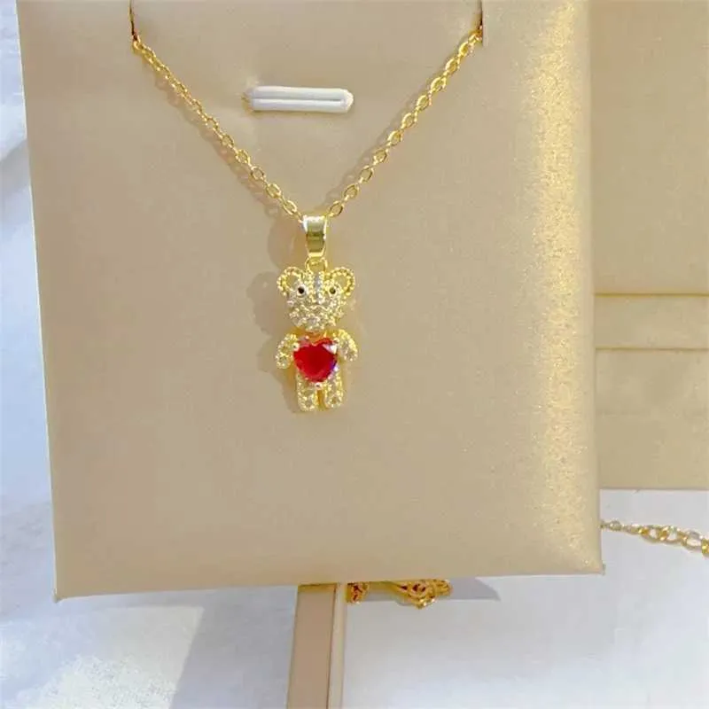 Bear Pendant Necklace Classic Retro Stainless Steel Jewellery_voghion.com