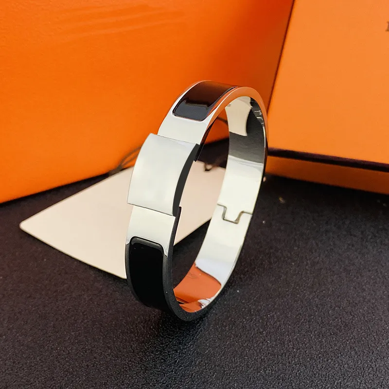 Goud designer voor vrouwen clic bangle mannen sieraden sier roestvrij staal unisex mode cadeau brief merk oranje zwart wit_voghion.com