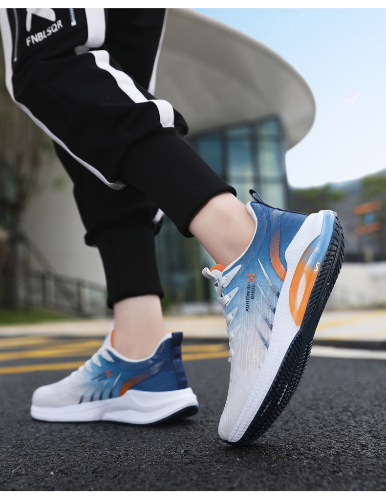 2025 Nieuwe Koreaanse stijl Sport Lente en Herfst Zachte Zool Jeugd Hardloopschoenen Trendy Herenschoenen_voghion.com