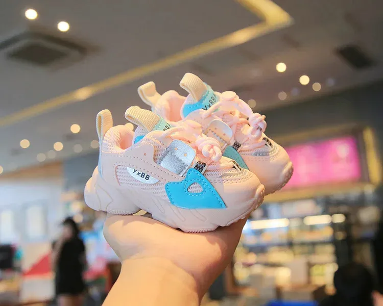 Sports autumn girls and boys mesh breathable outdoor casual running childrens sports shoes 240627_desvips.com