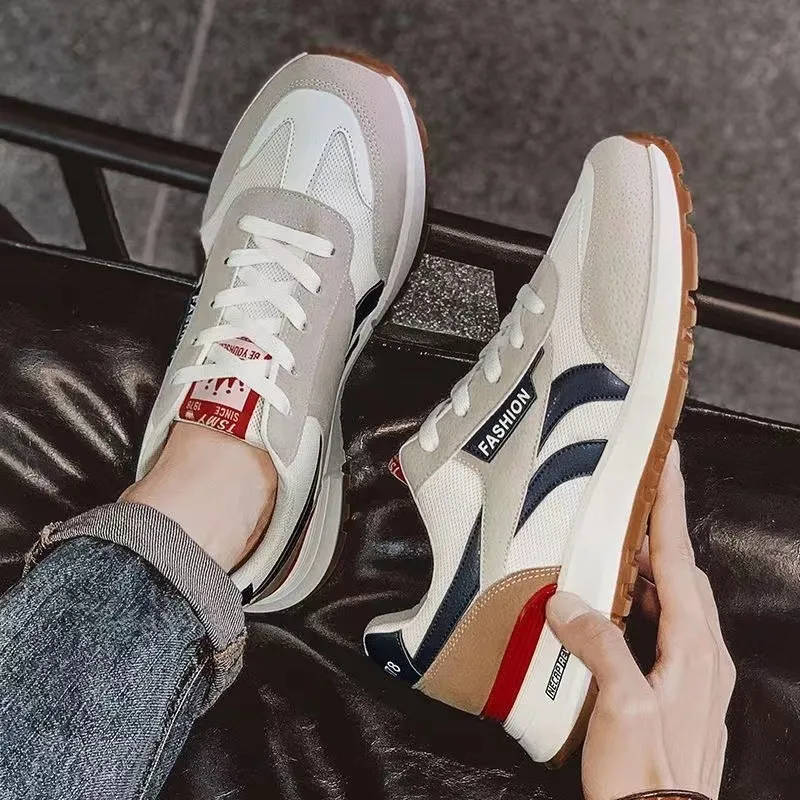 waffle Νέα καλοκαιρινά casual mesh κορεάτικη έκδοση unisex μικρά λευκά αναπνεύσιμα αθλητικά παπούτσια Lhshoe_voghion.com