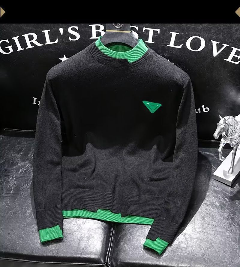 Men's Clothing 2024 autumn round neck sweater long sleeve handsome fashion personality all-match high-end niche top men_voghion.com