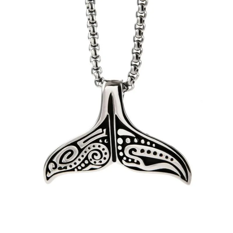Anhänger Necs Männer und Frauen Mode Kreative Persönlichkeit Design Retro Whale Tail Muster Casual Dance Party Geschenk_voghion.com