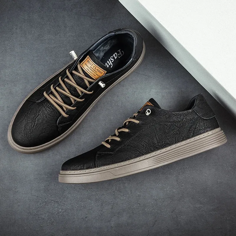 Sapatos sociais masculinos de couro legítimo italiano casual com cadarço Oxford para corrida ao ar livre e escritório tamanho grande 36-47 240614_voghion.com