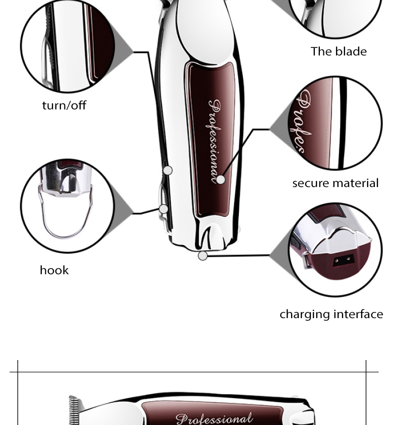Professionele kapperszaak snijmachine herentrimmer oplaadbare snoer tondeuse elektrische scheerapparaat past op Wahl mes_voghion.com