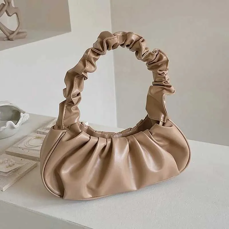 Cartoon Einfarbig Gefaltete Wolke Minimalistischen Damen Unterwäsche Tasche Kaii Mädchen Fashion Edition Handtasche Geschenk Y241123_voghion.com