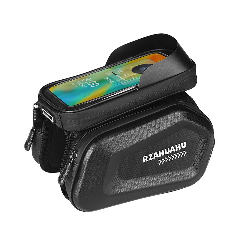 RZAHU velosipēda priekšējā sija kalnu velosipēda divvietīgā mobilā tālruņa augšējā caurule, ūdensnecaurlaidīga sēdekļu soma izjādes aprīkojums_voghion.com