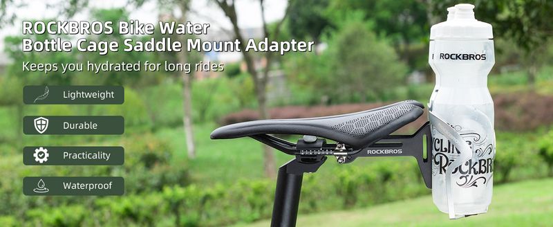 ROCKBROS Bicycle Water Adapter Drinking Bottle Saddle Holder Alu MTB_voghion.com