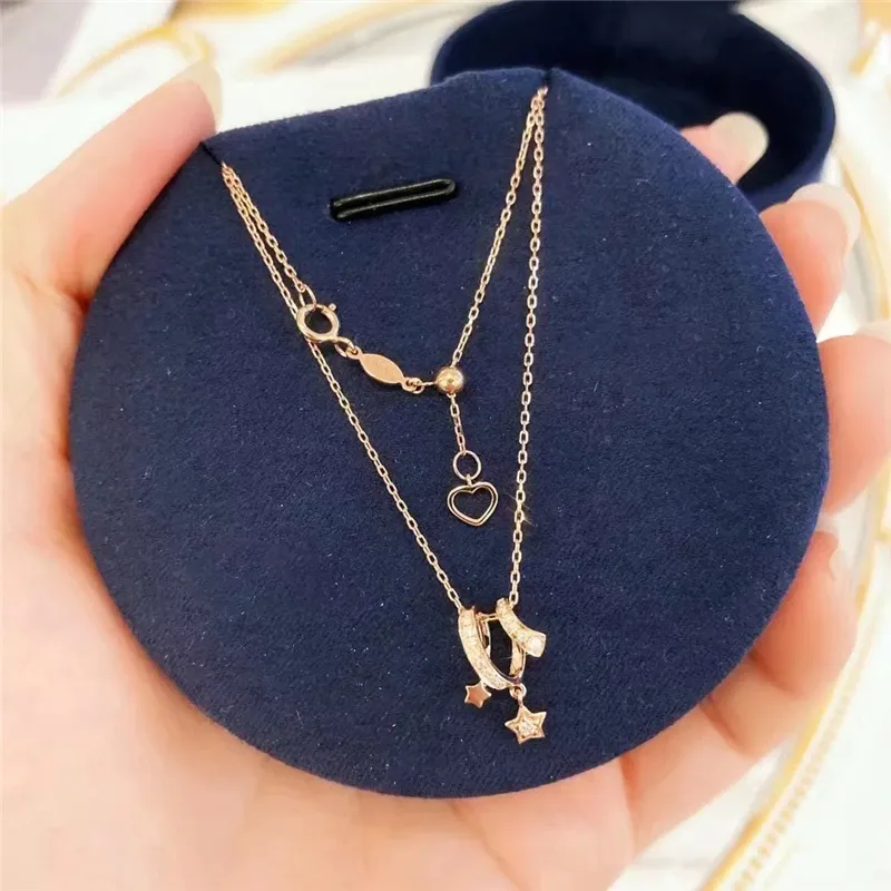 Star Necklace Sterling Silver Romantic Clavicle Chain Gift_voghion.com