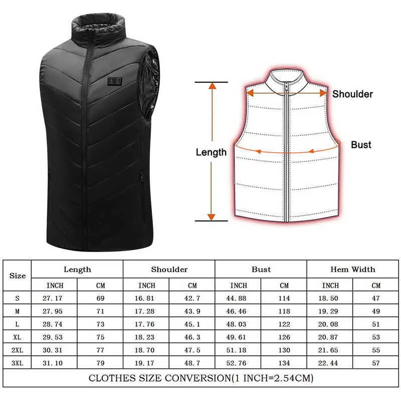 Veste chauffante USB pour homme et femme, 15 zones, chauffage électrique d'extérieur, vêtements de sport chauds_voghion.com