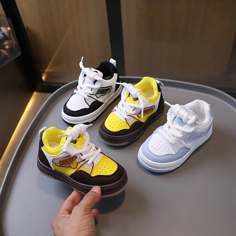 Designer Thick Bottom Versatile Kids Trainers Cutefeet for Toddler Fashion boy School Leisure Tennis Shoes Non-slip_voghion.com