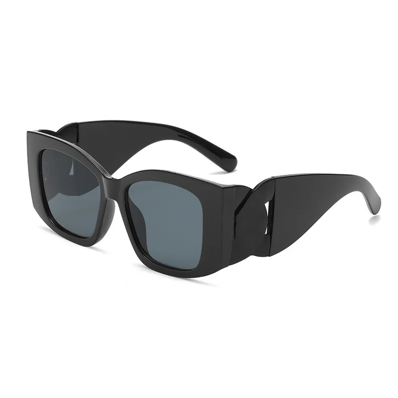 Twist Dicke Beine Trend Lady Designer Cross Border Mode Big Frame Sonne Männer Frauen Quadratische Sonnenbrille Strandbrille_voghion.com