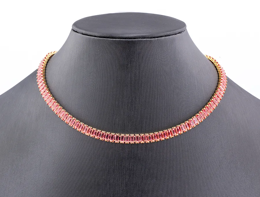 Cubic Zirconia Collar Necklace Bohemian Style Adjustable Chain_voghion.com