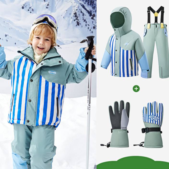 Skianzug-Set für die ganze Familie – Wasserdichte und winddichte Skijacke und -hose für Kinder und Erwachsene (Wassersäule 8000 mm, abnehmbare Kapuze, Teflonbeschichtung)_voghion.com