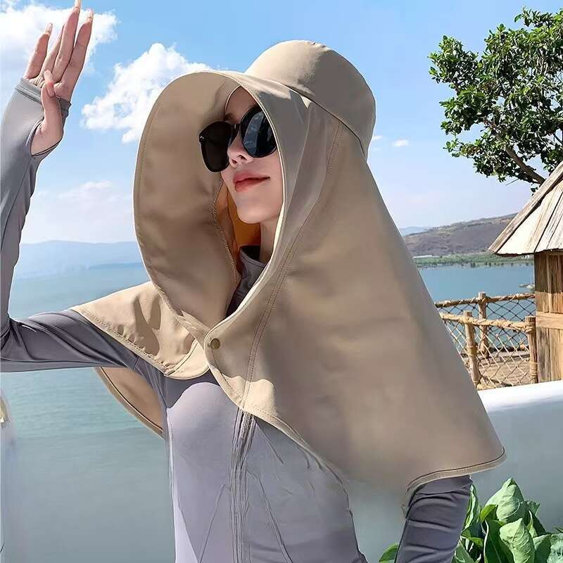 Cappello da pescatore con protezione solare UV, con collo largo a tesa larga, per tutte le occasioni estive, con coda di cavallo che perde_voghion.com