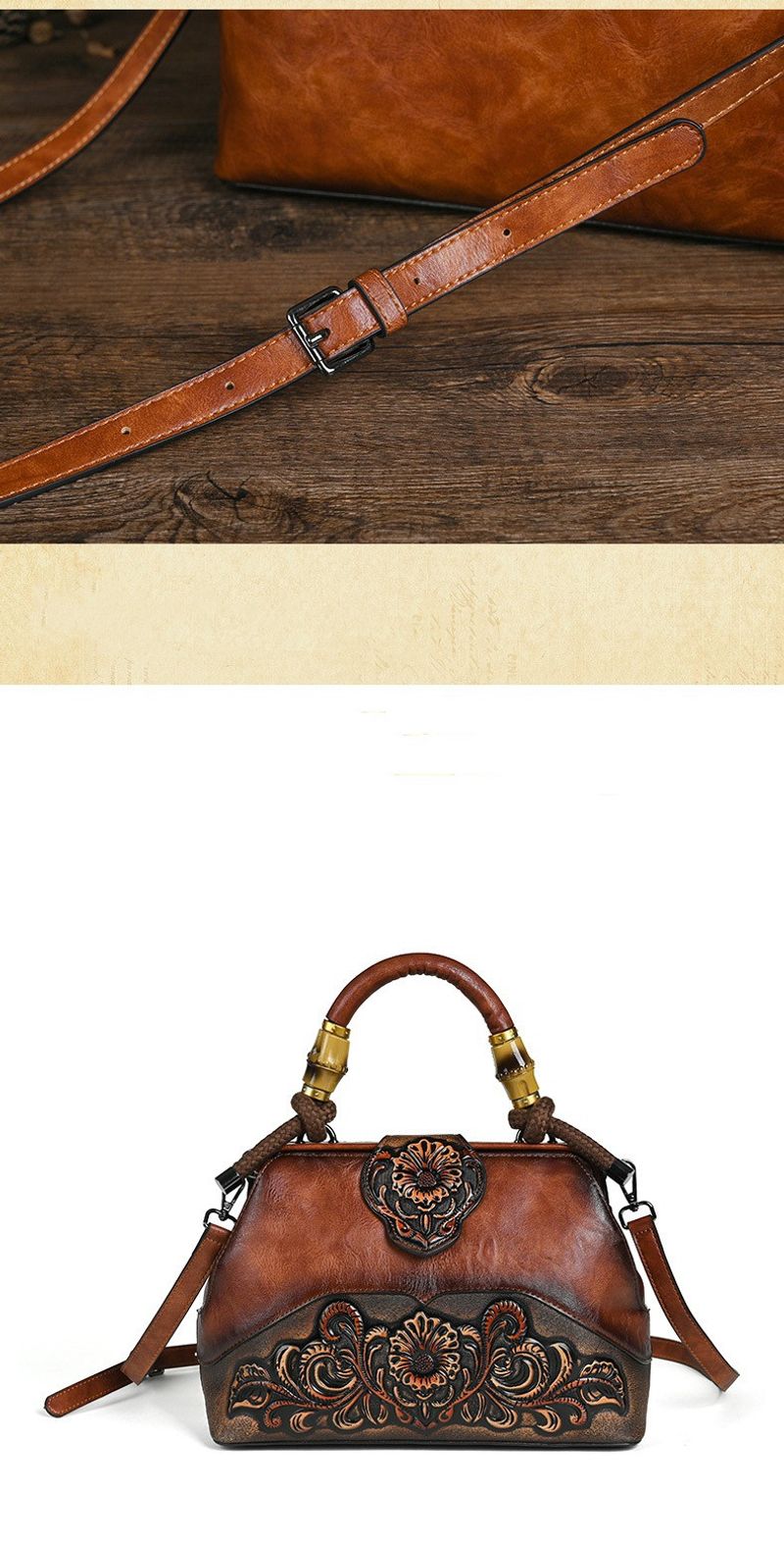 2024 Vintage Schulter Umhängetaschen Spleißen litche geprägte Handtasche für Damen Geschenk Geldbörse PU Leder_voghion.com