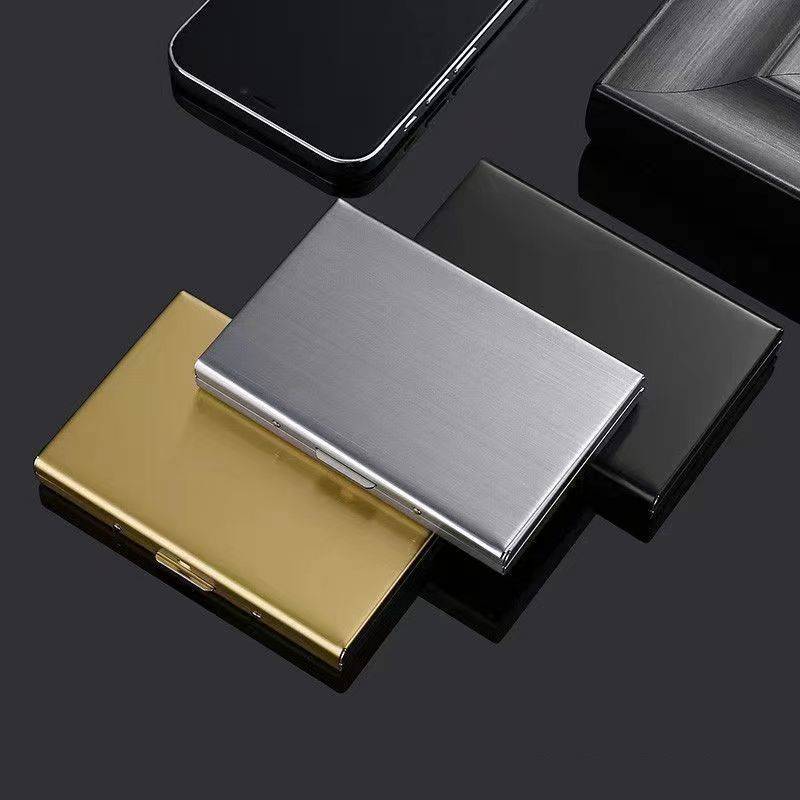 Nieuwe antimagnetische metalen kaarthouder, diefstalbestendige multifunctionele portemonnee, eenvoudige en hoogwaardige roestvrijstalen kaarthouder, voor mannen en vrouwen._voghion.com