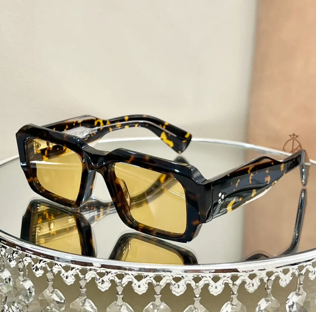 Lunettes de soleil de qualité supérieure Jacques Retro Vintage Cadre rectangulaire en acétate pour hommes Conduite Designer Marie Femmes Mage_voghion.com