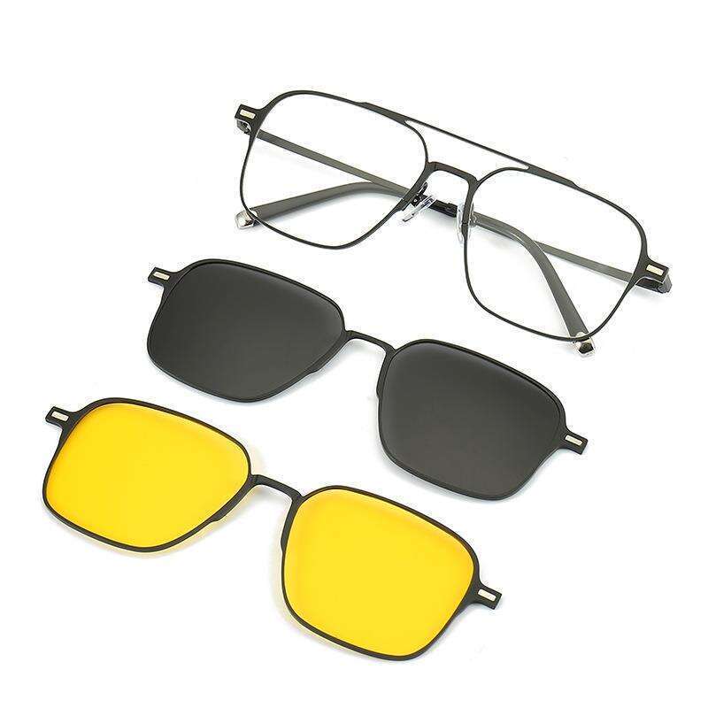 Polarized UV Resistant Magnetic Suction Sleeve, Live Streaming, Compatible With Sunglasses, Myopia Glasses Frame, 7009_voghion.com