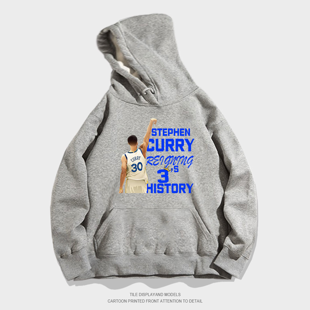 Y Basketball Star Curry Three Point King Felpa con cappuccio Set Copricapo Trendy Largo Manica lunga Sport e Casual Esterno_voghion.com