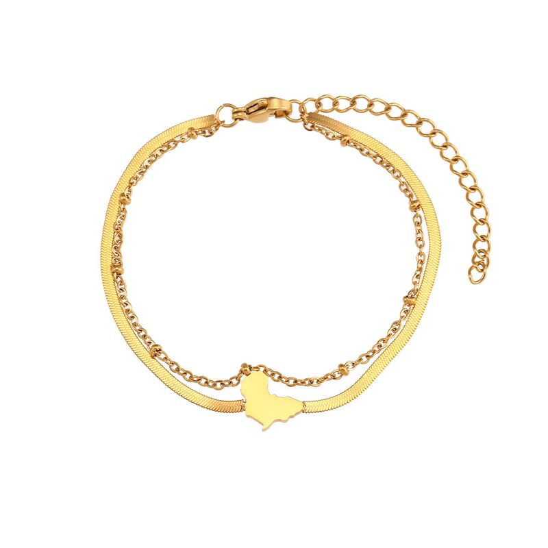 Simple Style Geometric Layered Stainless Steel Bracelets_voghion.com