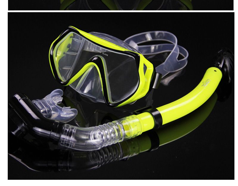 Antibeschlag-Taucherbrille für Erwachsene, komplettes Set mit trockenem Atemschlauch, handelsübliche Schnorchelausrüstung von Sanbo_voghion.com