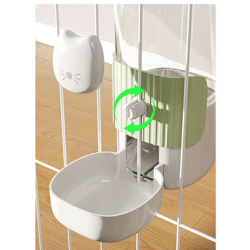Distributeur d'eau pour animaux de compagnie, cage suspendue, remplissage automatique de nourriture, grande capacité, gamelle anti-chat, gamelle pour chien_voghion.com