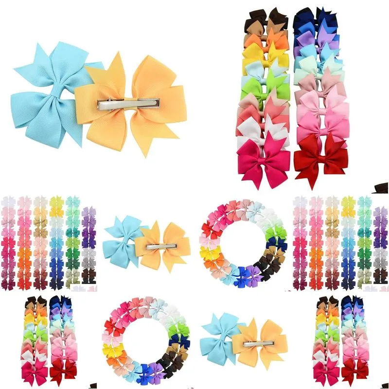 Fiocchi per capelli a nastro costine accessori boutique bimba_voghion.com