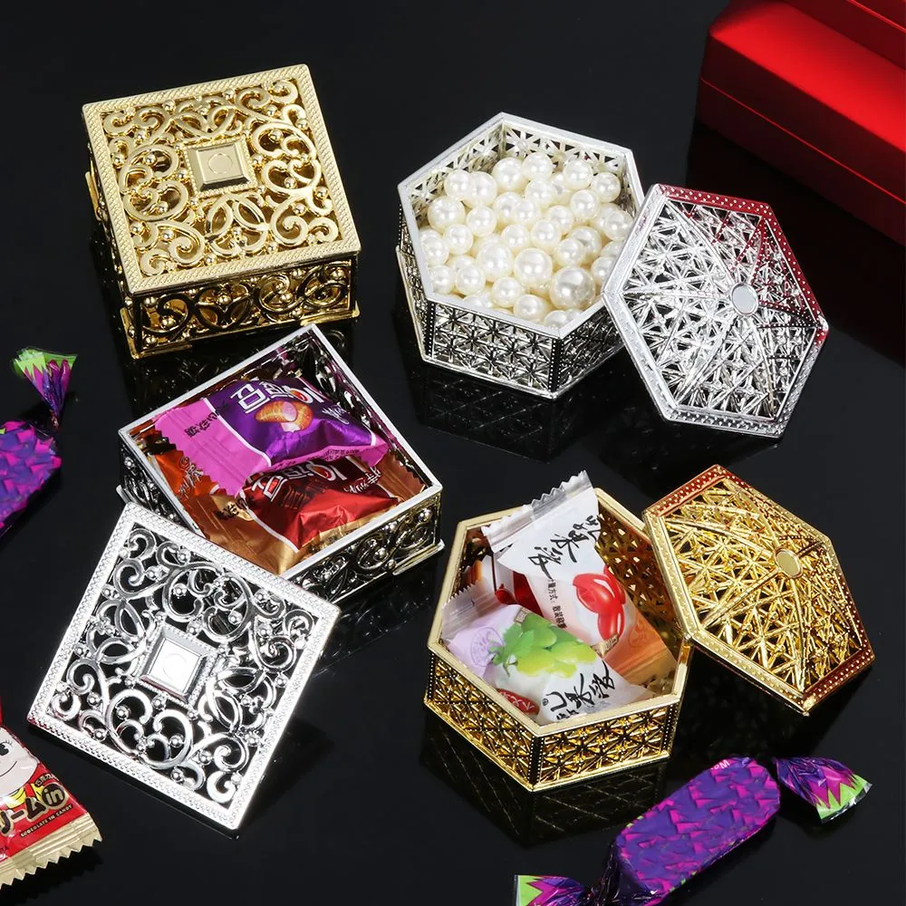 Scatola portaoggetti vintage per souvenir, caramelle, gioielli, organizer in plastica trasparente_voghion.com