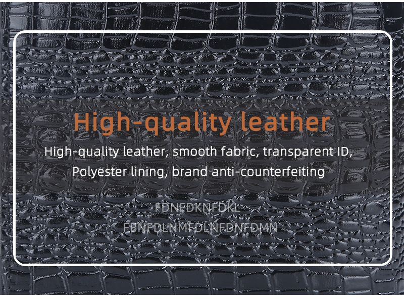 Baellerry Crocodile Head Multi-card Zipper Clutch Business Thin Wallet_voghion.com