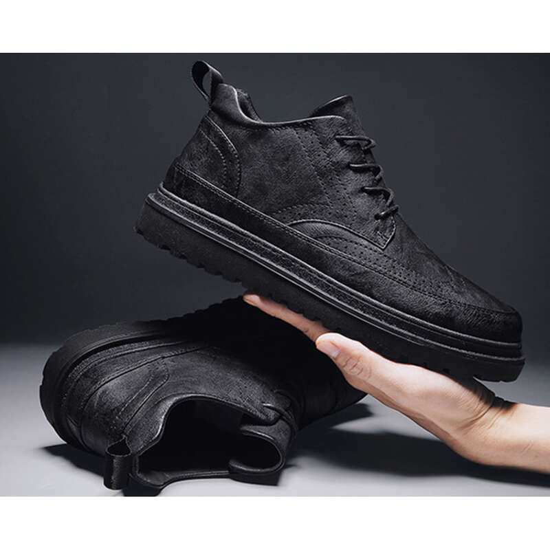 Herren-High aus Mikrofaser und Waschlappen, nur in Schwarz erhältlich._voghion.com