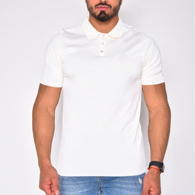 Herren Poloshirt Kurzarm Sommer Sport Casual Loose Atmungsaktiv Kurzarmshirt_voghion.com
