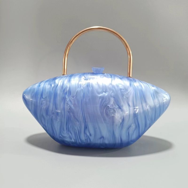 Purple Royal Blue Green Arylic Solid Color Square Evening Bags_voghion.com