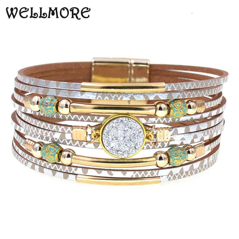 Wellmore Frauen Armbänder Böhmen Mode Wrap Armband Leder Für Weibliche Schmuck Großhandel_voghion.com