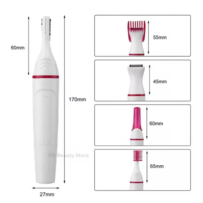 Multifunction 5 In 1 Electric Epilator Spiliter Trimmer Tools Women Hair Remover Shaver Razor For Eyebrow Underarm_voghion.com