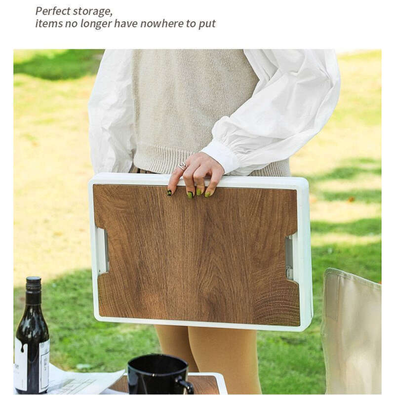 Outdoor Folding Box, Wooden Cover, Multifunctional Camping, Home Use, Car Trunk Storage_voghion.com