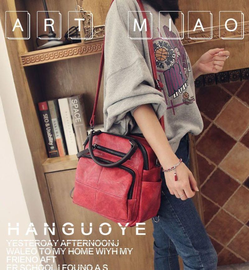 Neu Rucksack Drei-Zweck Tasche Vitage Leder Hadtasche Koreaische-Stil Alle-Passede Casual Studet Schultasche_voghion.com