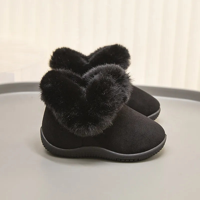 Bebek Kız Kar Çocuk Pamuklu Ayakkabılar Cutefeet Peluş Sıcak İlk Yürüteçler Kaymaz Bebek Botları 12 - 17 Numara_voghion.com