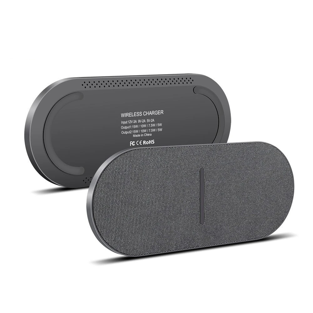30W Dual 15W Wireless Charger For IPhone 14 13 12 11 Pro XS XR X 8 Samsung S21 S22 Airpods 3 Pro 2 In 1 Fast ChargingPad_voghion.com