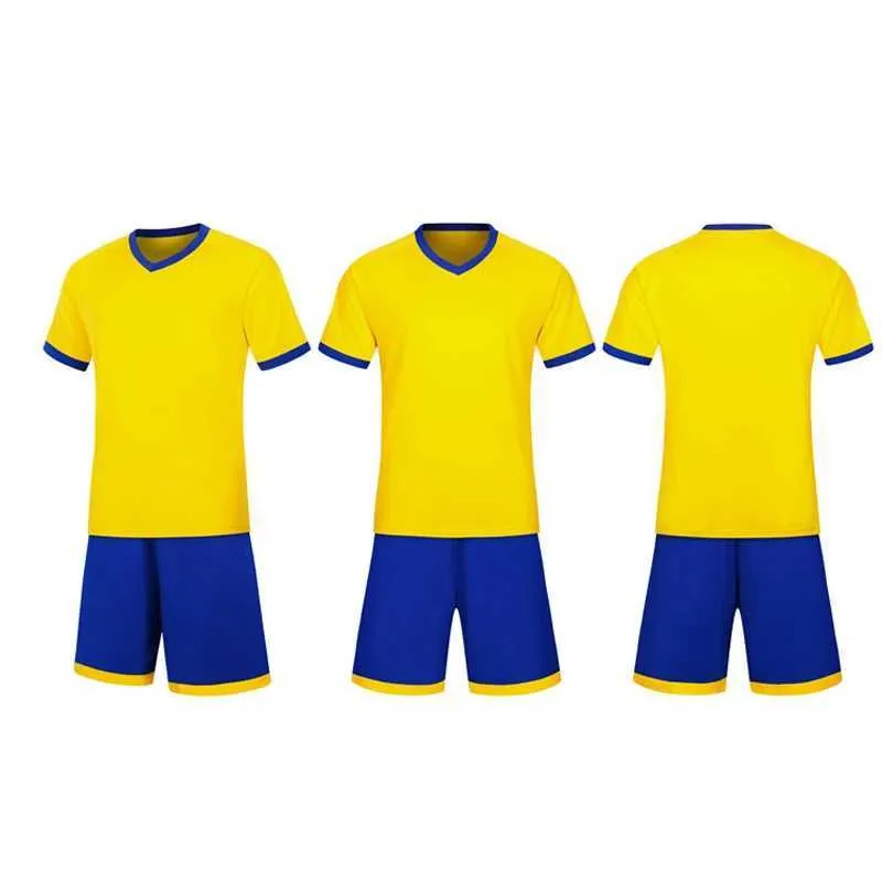 Kein Muster Kurzarm Uniform Fußball Training Kleidung Sommer Sportswear Kid Fußball Kleidung Sets Z250211_voghion.com