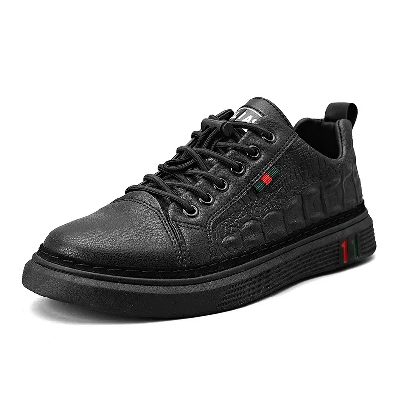 Alkalmi bőr férfi brit stílusú designer cipők rugalmas szalaggal kültéri mokaszinok tornacipők mokaszinok férfi 43cd_voghion.com