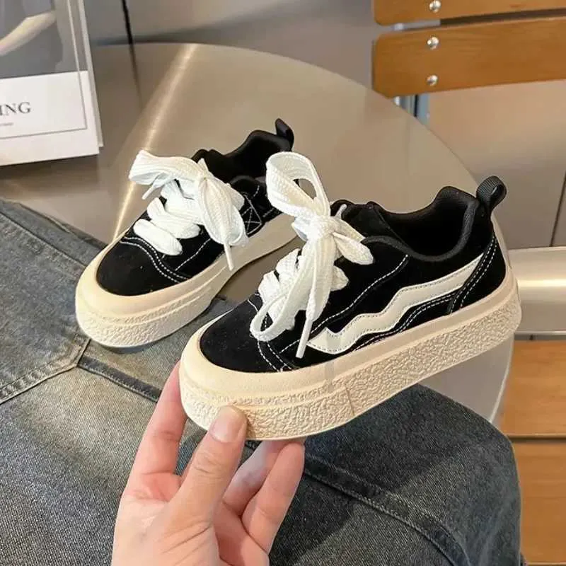 Boys and Girls Canvas School Performance Baby Biscuits Bottom Breathable Childrens Shoes M241016_voghion.com